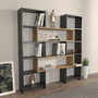 Hanah Home Poyraz - Negro y Roble